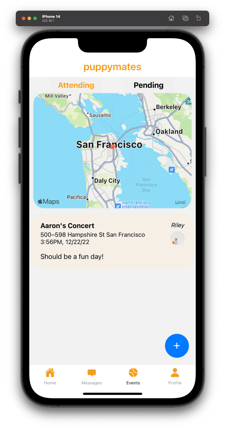 Puppymates Event Home Screenshot
